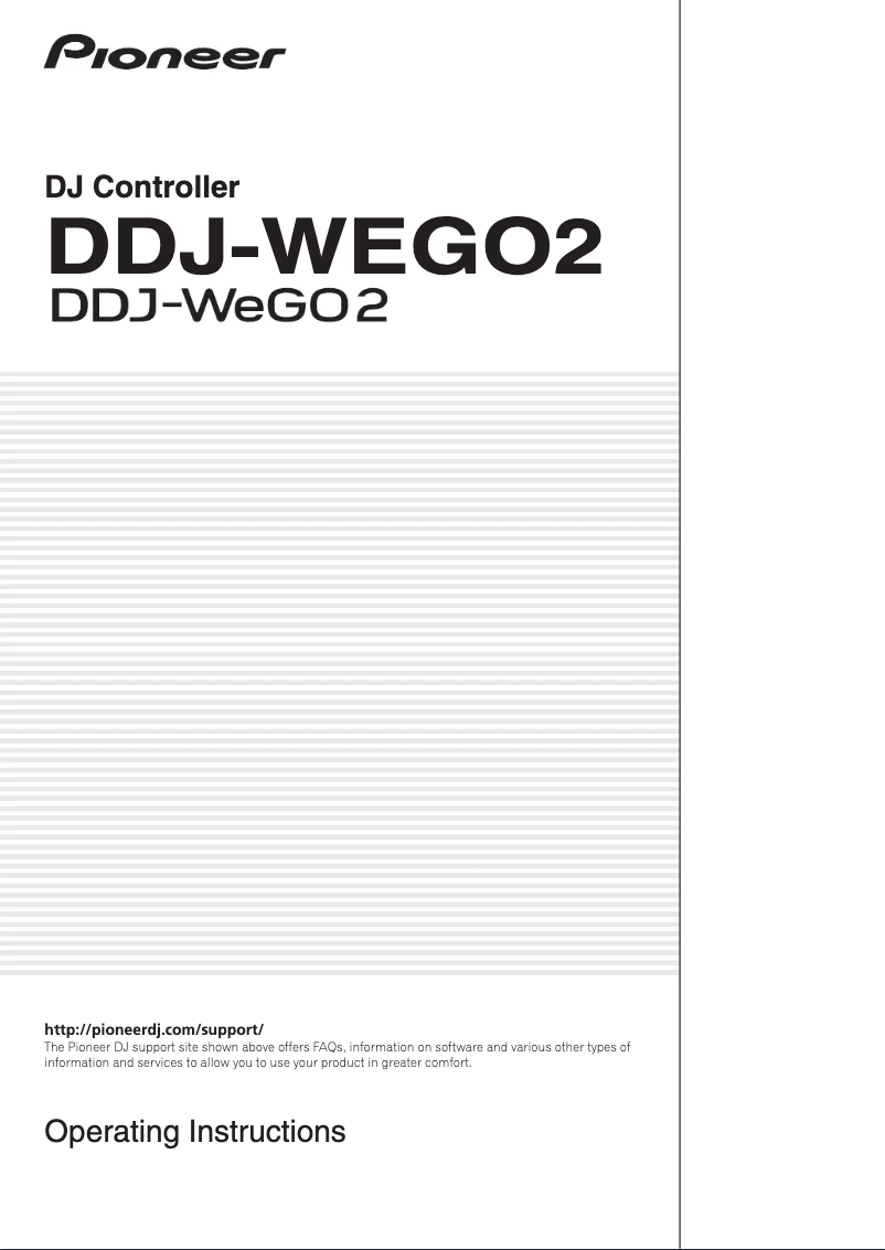 Imagen de la primera página del manual del dispositivo DDJ-WEGO2