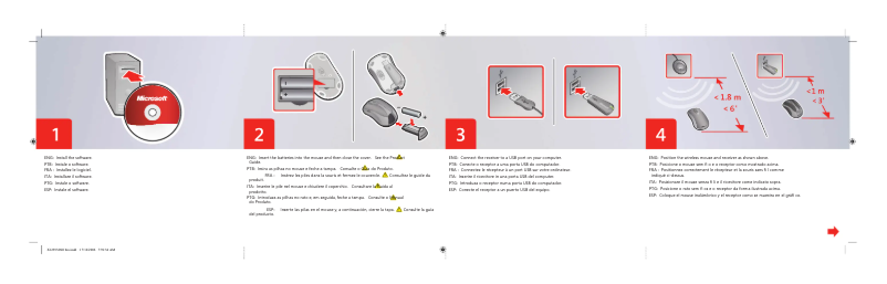 Imagen de la primera página del manual del dispositivo Wireless Laser Mouse 6000