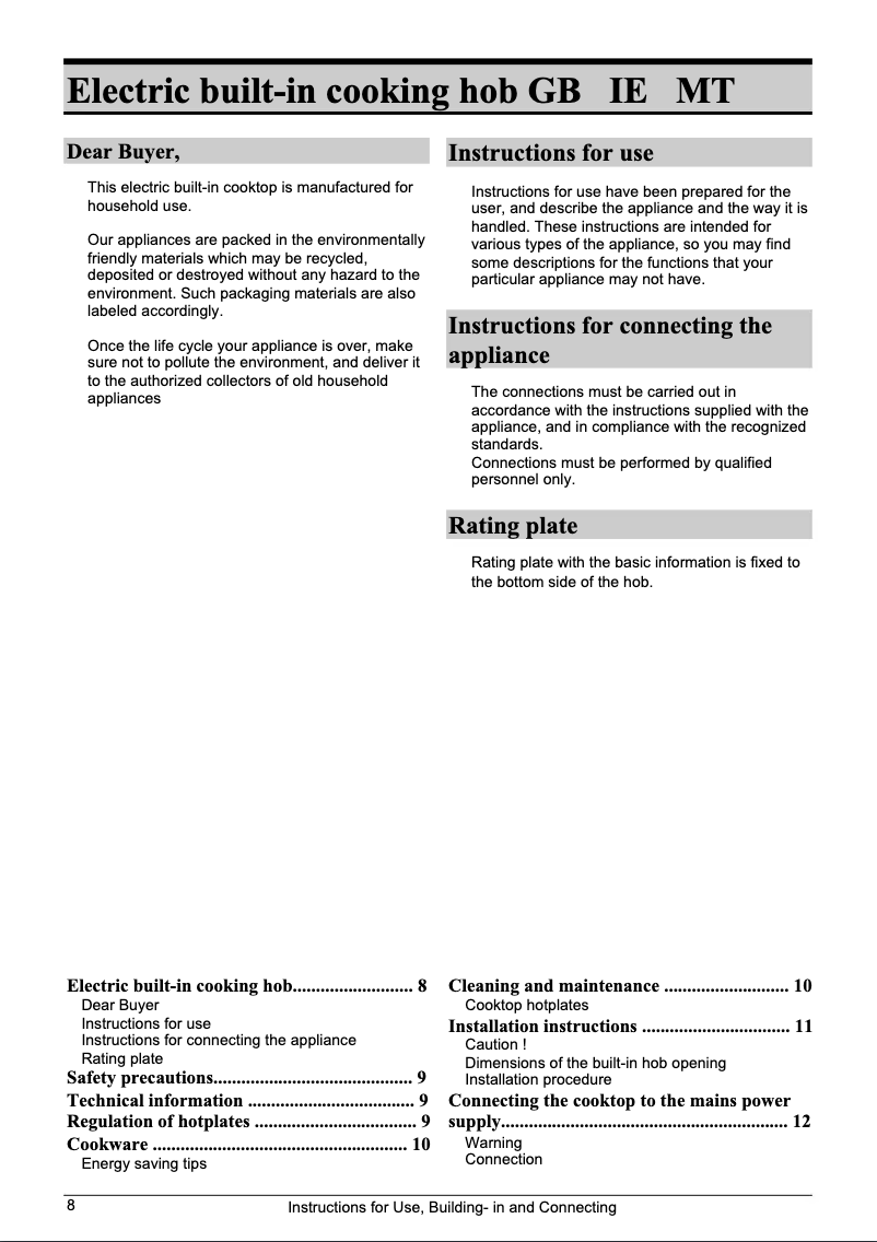 Imagen de la primera página del manual del dispositivo EMS 64 E