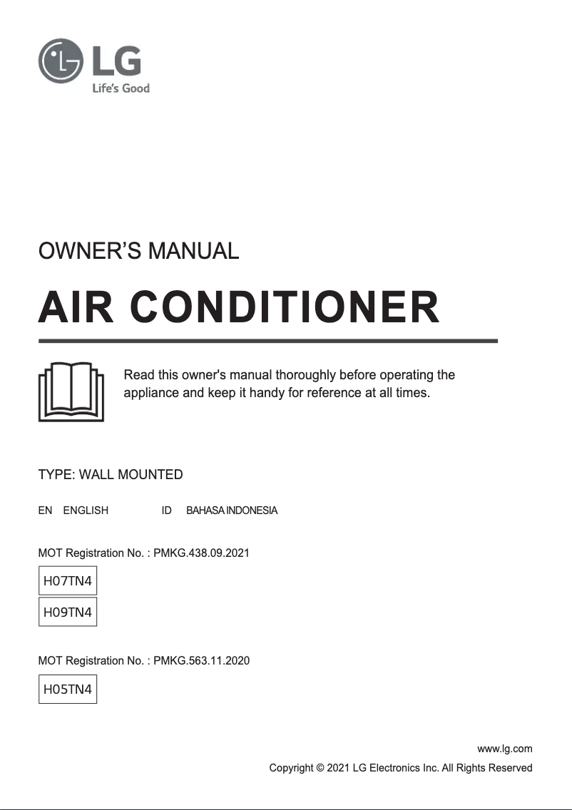 Página 1 del manual Manual de usuario LG H09TN4