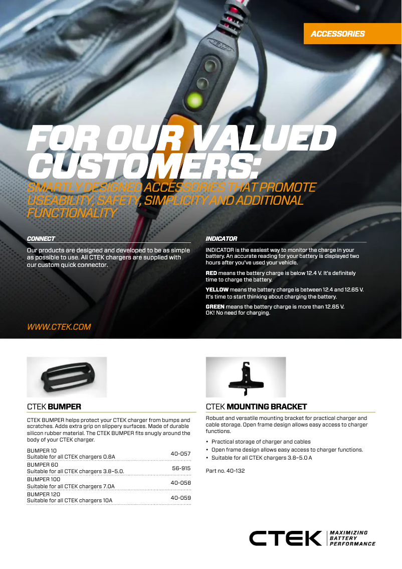 Página 1 del manual Manual de usuario Ctek Bumper 120