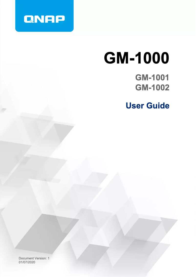 Imagen de la primera página del manual del dispositivo GM-1001