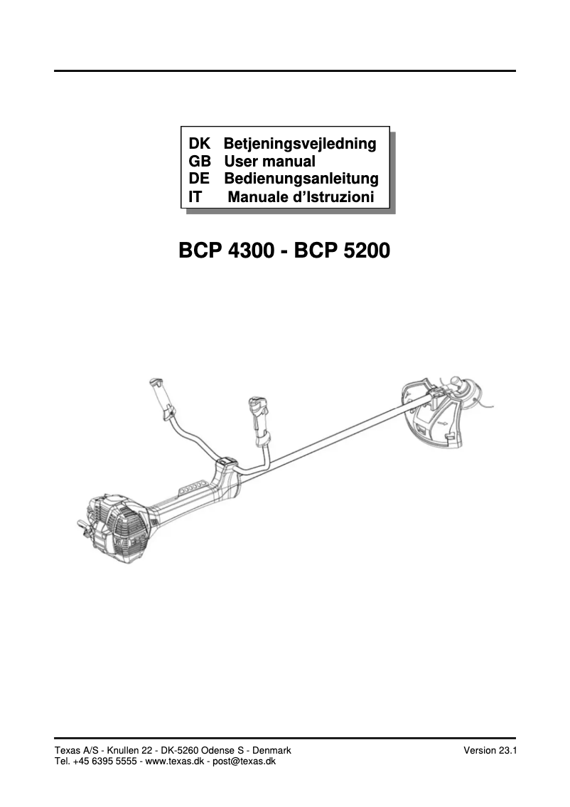 Página 1 del manual Manual de usuario Texas BCP5200