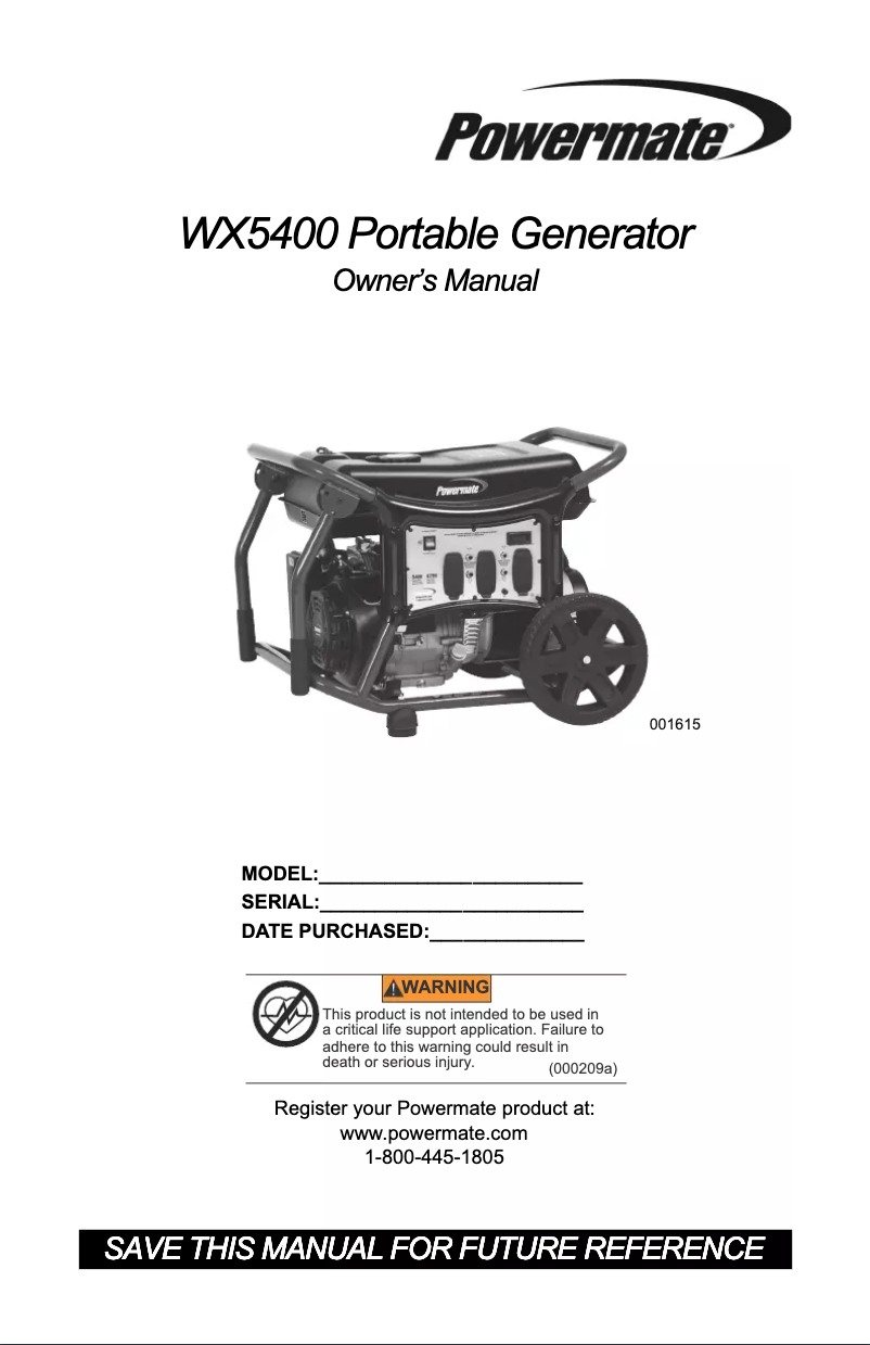 Imagen de la primera página del manual del dispositivo WX5400
