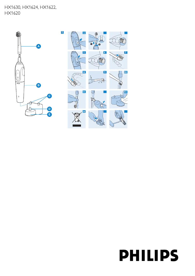 Imagen de la primera página del manual del dispositivo Sonicare Sensiflex HX1624