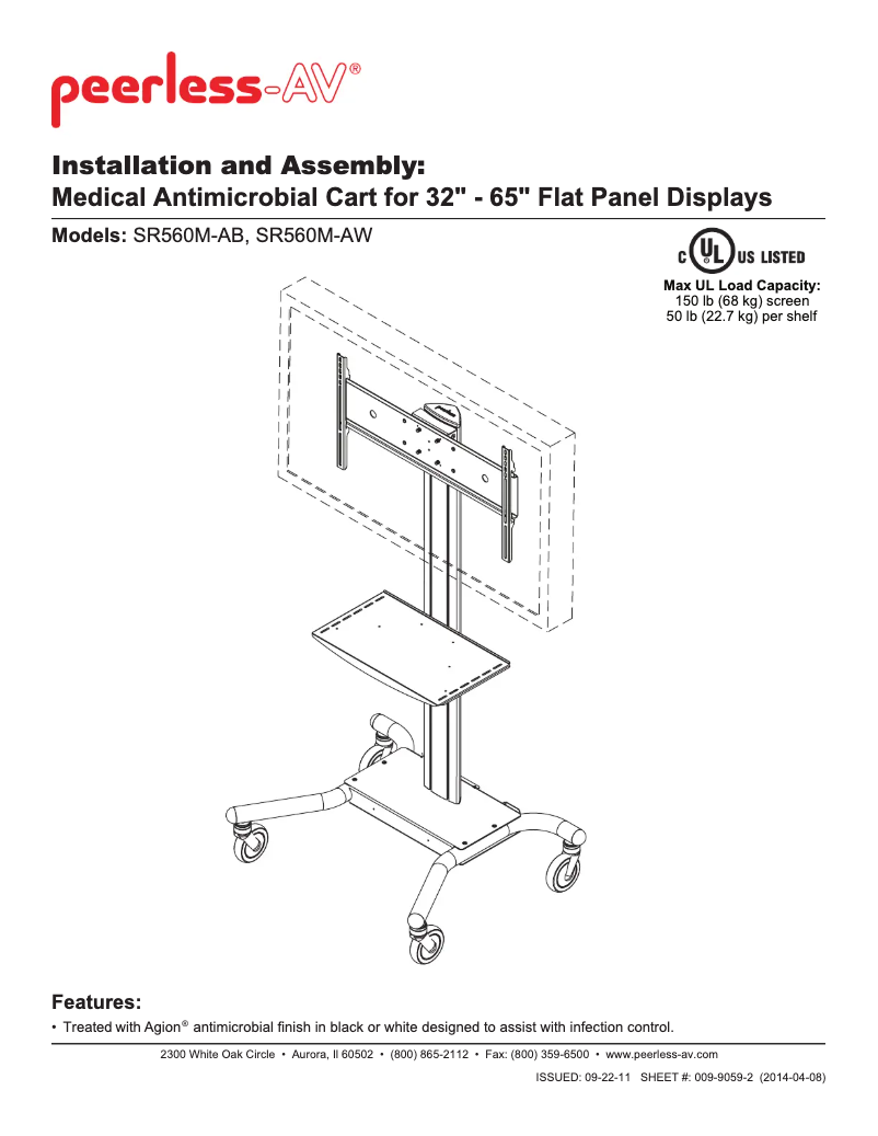 Imagen de la primera página del manual del dispositivo SR560M-AB