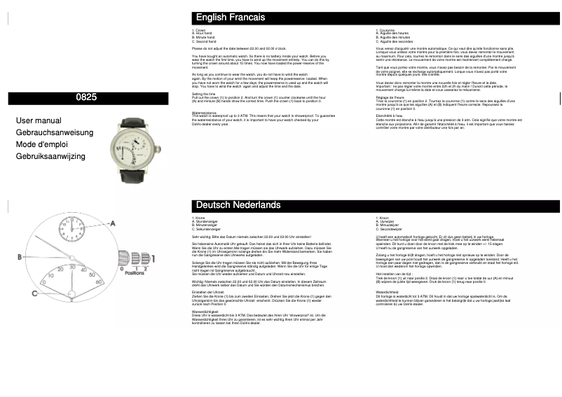 Imagen de la primera página del manual del dispositivo 0825