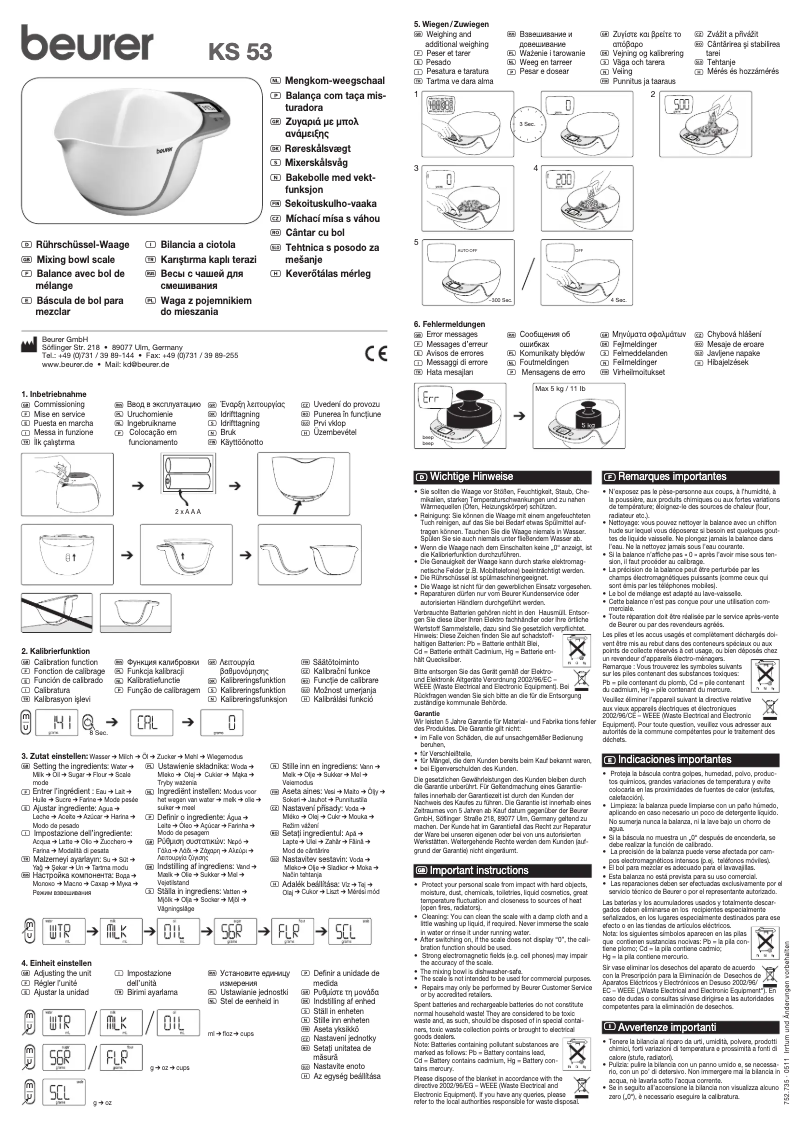 Imagen de la primera página del manual del dispositivo KS53