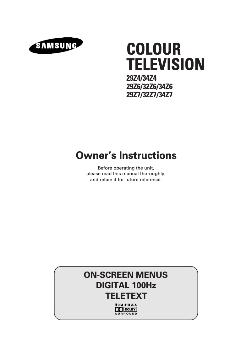 Imagen de la primera página del manual del dispositivo WS-28Z68P