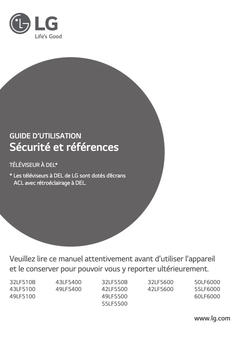 Página nº 1 - Manual de usuario LG 55LF6000