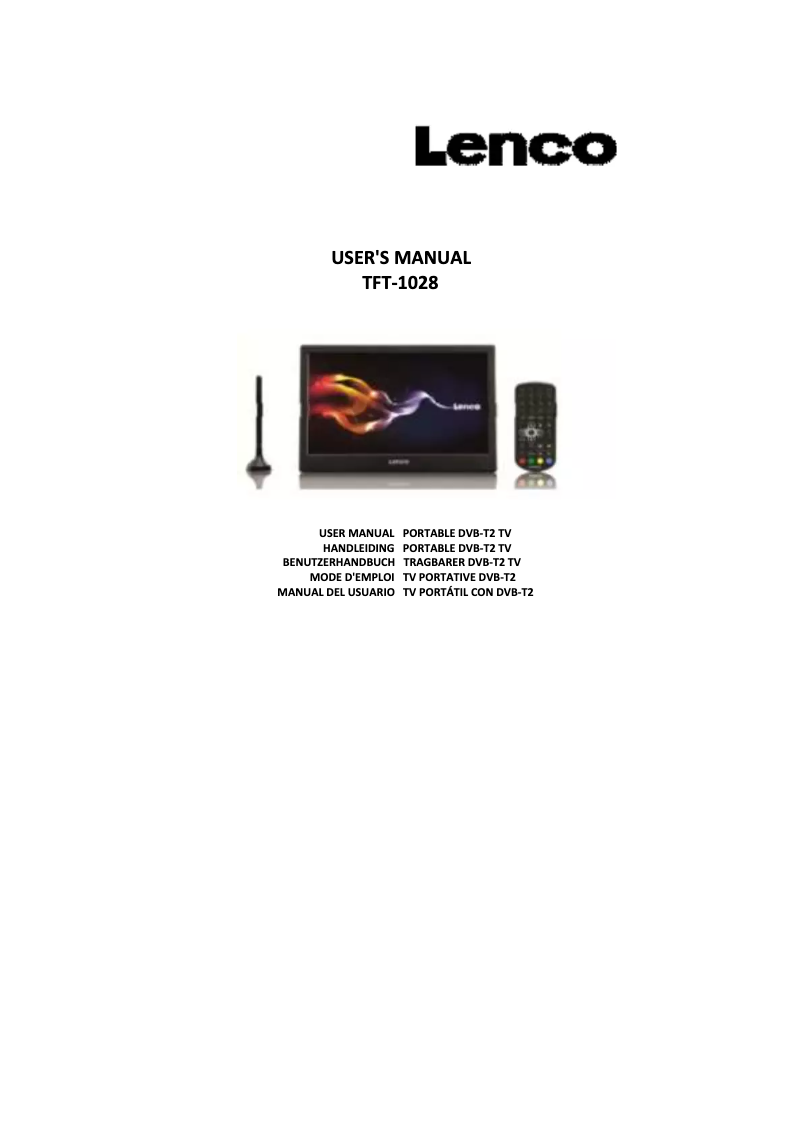 Página 1 del manual Manual de usuario Lenco TFT-1028