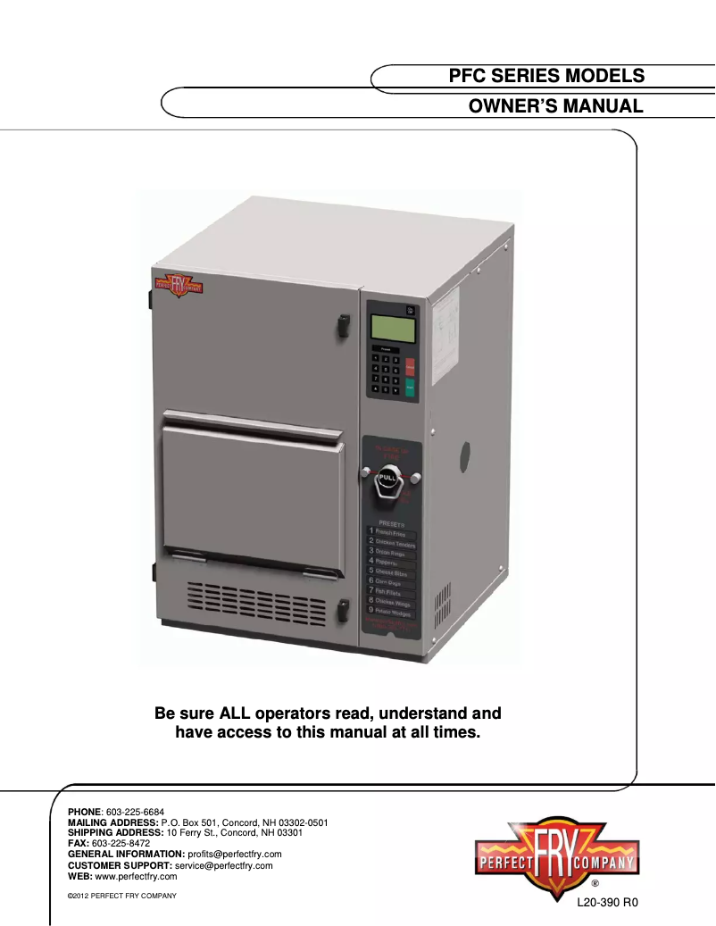 Página 1 del manual Manual de usuario Perfect Fry PFC375