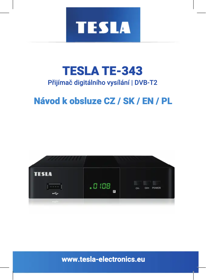 Página 1 del manual Manual de usuario Tesla TE‒343