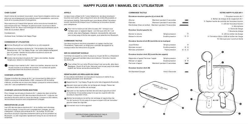 Página 1 del manual Manual de usuario Happy Plugs AIR 1