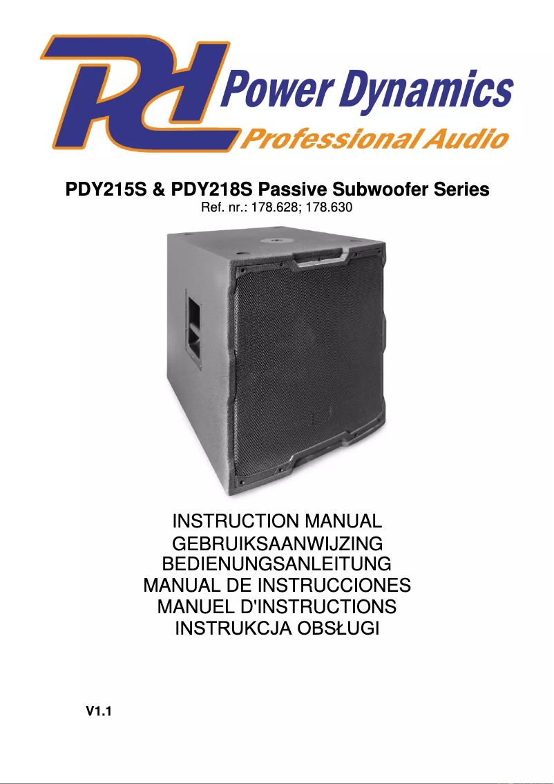 Imagen de la primera página del manual del dispositivo PDY215S