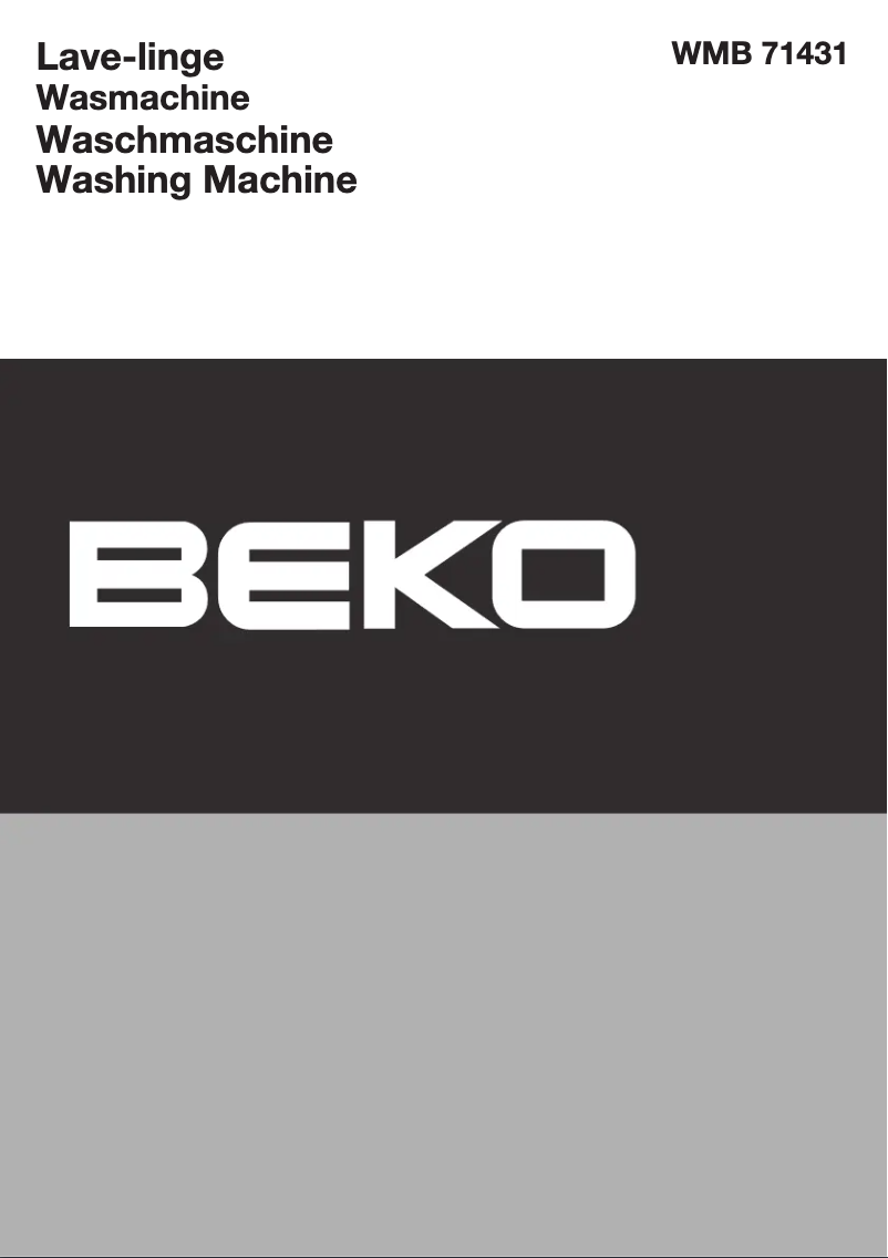 Página 1 del manual Manual de usuario Beko WMB 71431