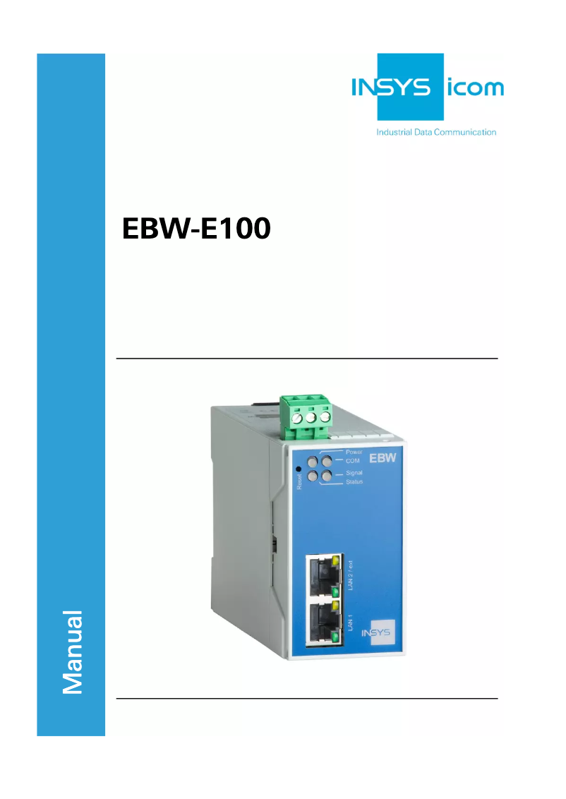 Imagen de la primera página del manual del dispositivo EBW-E100