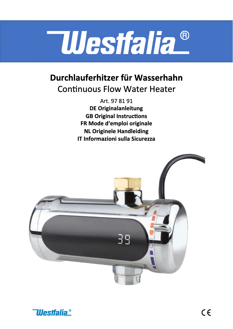 Página 1 del manual Manual de usuario Westfalia 978191