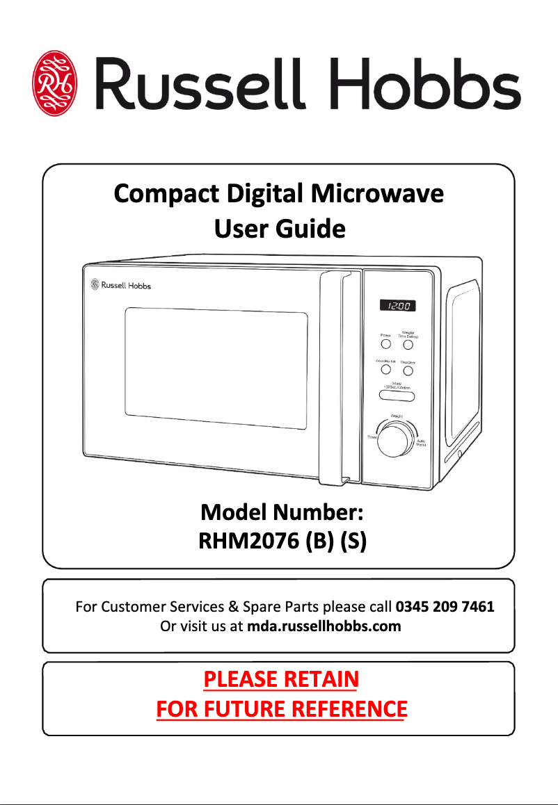 Página 1 del manual Manual de usuario Russell Hobbs RHM2076B