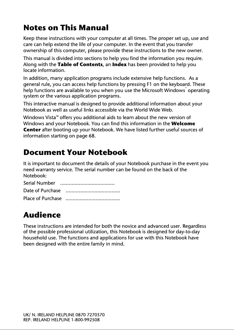 Imagen de la primera página del manual del dispositivo Akoya MD 96290-WIM2160