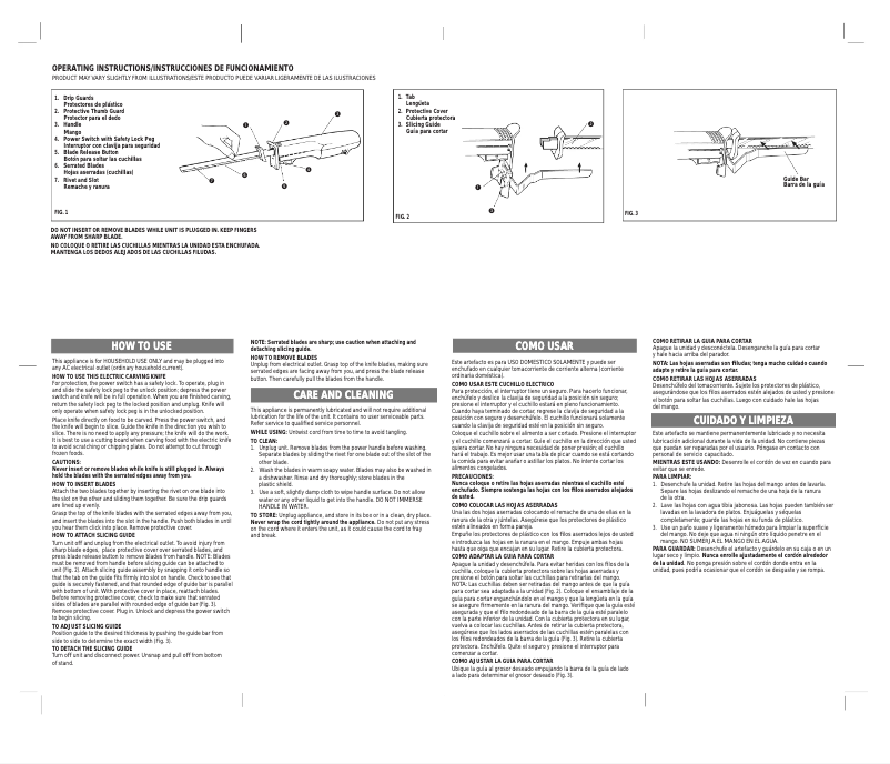 Página 1 del manual Manual de usuario Windmere EK-1