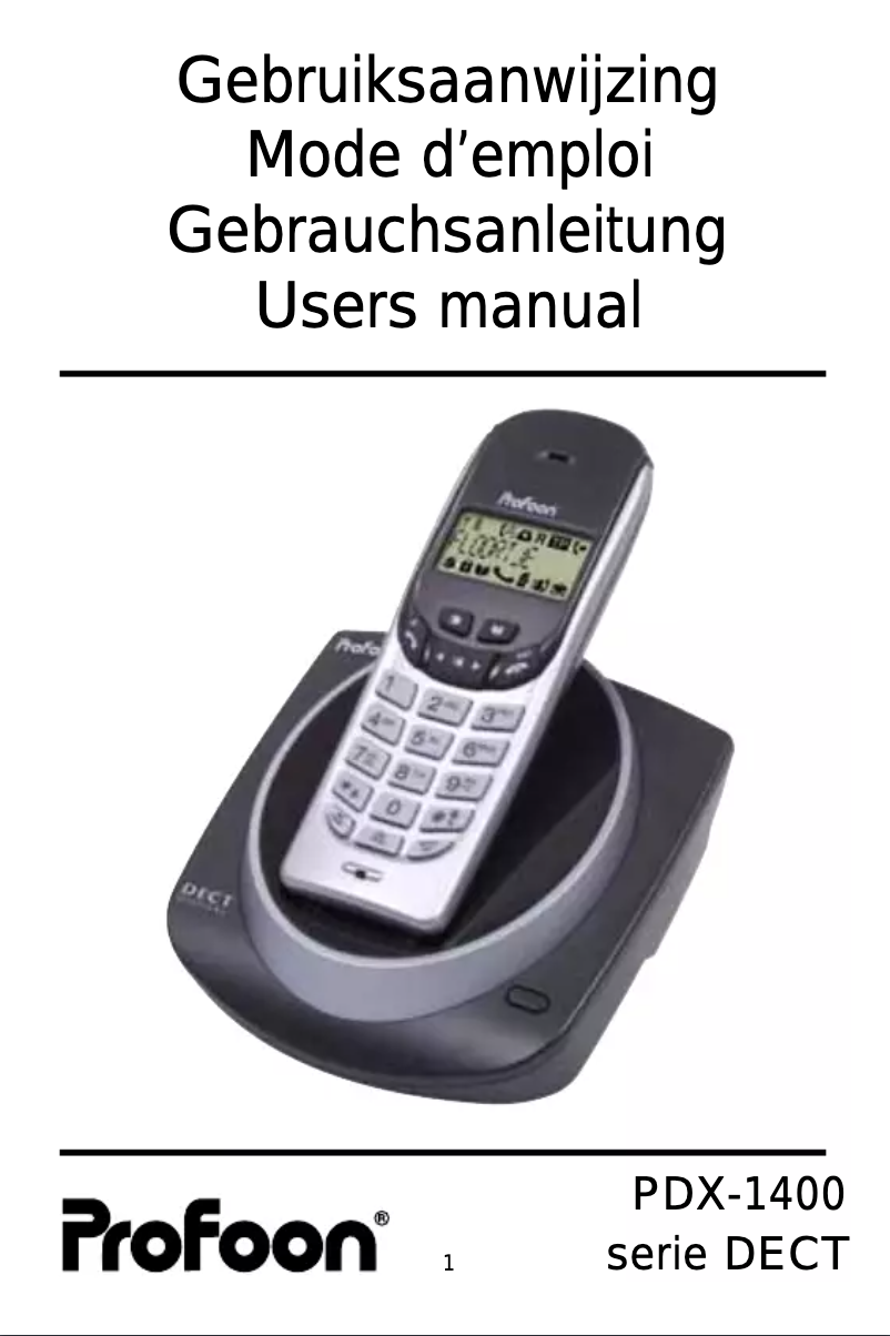 Imagen de la primera página del manual del dispositivo PDX-1420