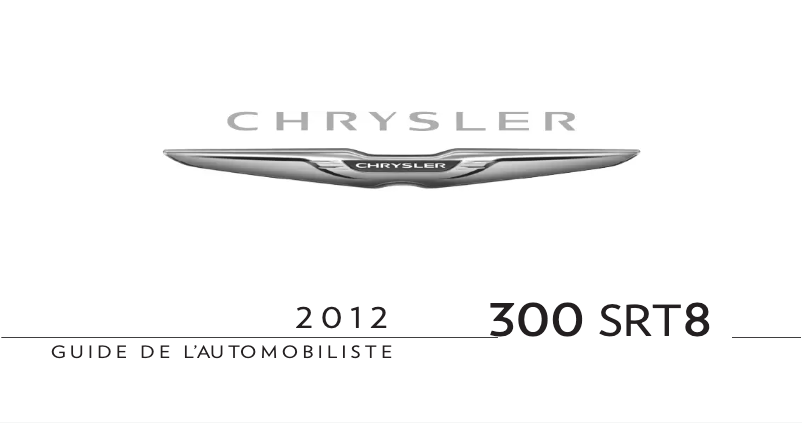 Página nº 1 - Manual de usuario Chrysler 300 (2012)