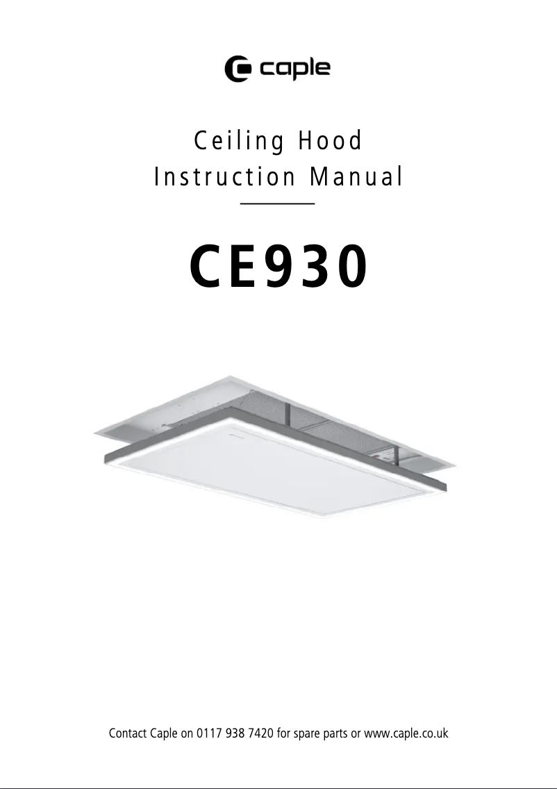 Imagen de la primera página del manual del dispositivo CE930