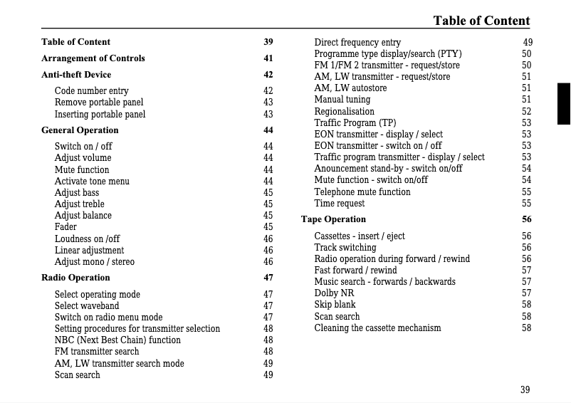 Página nº 1 - Manual de usuario Becker Mexico 4325