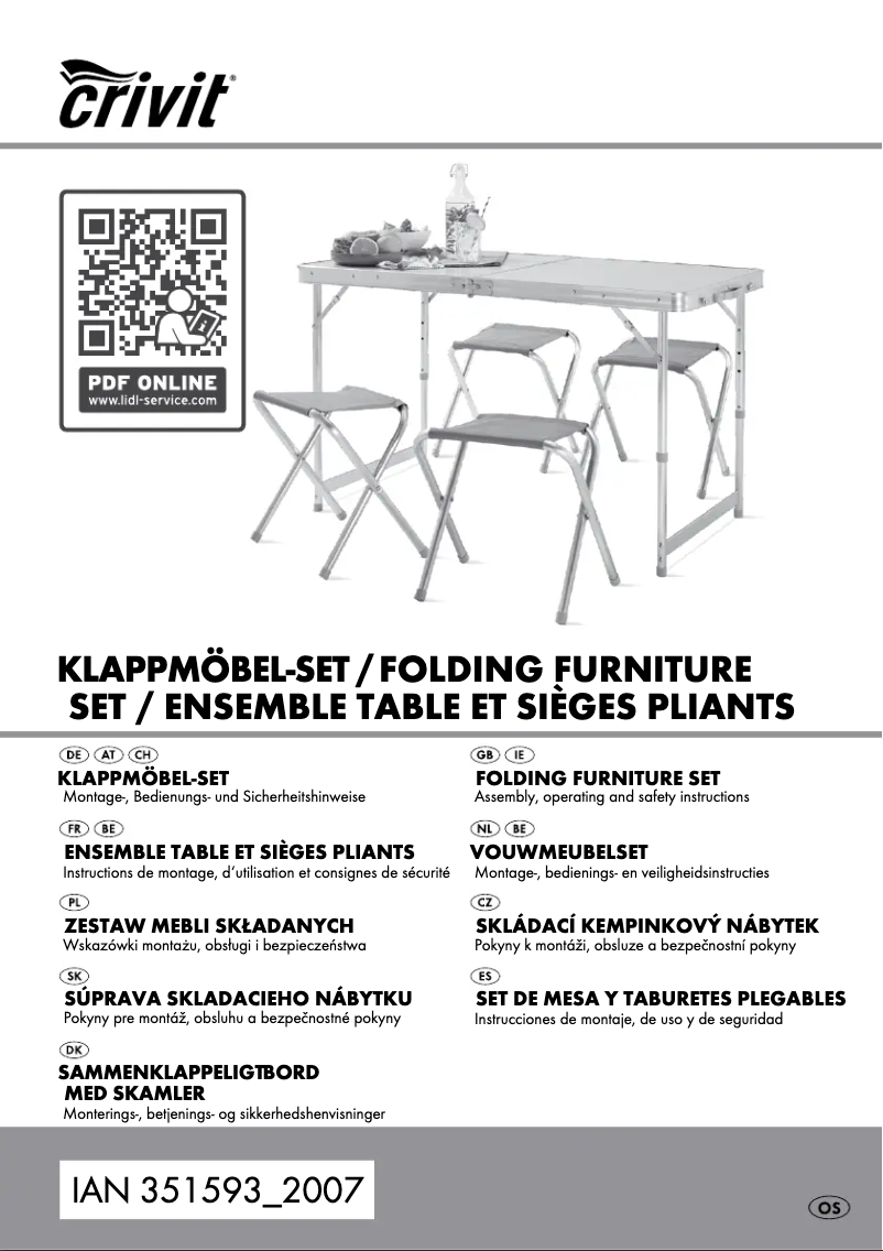 Página nº 1 - Manual de usuario Crivit IAN 296945