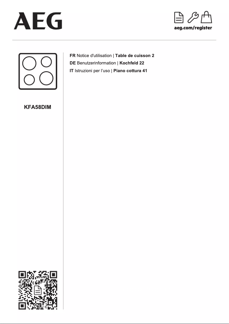 Imagen de la primera página del manual del dispositivo KFA58DIM