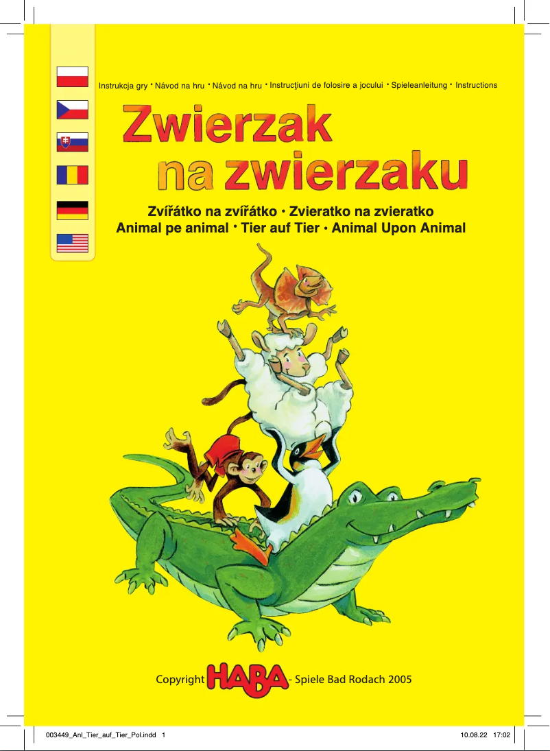 Imagen de la primera página del manual del dispositivo Zwierzak na zwierzaku
