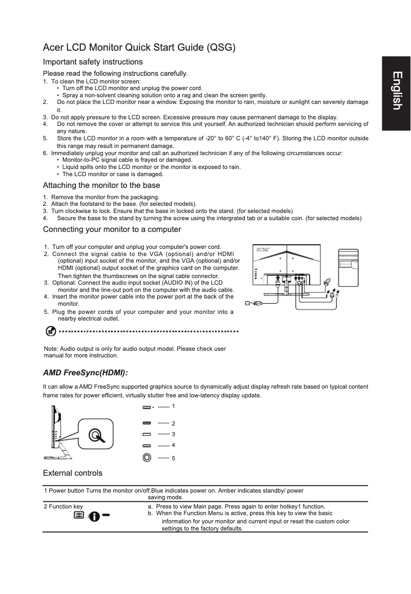 Imagen de la primera página del manual del dispositivo K243YA