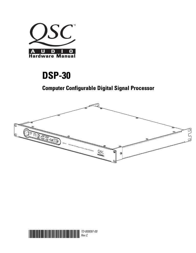 Página 1 del manual Manual de usuario QSC DSP-30