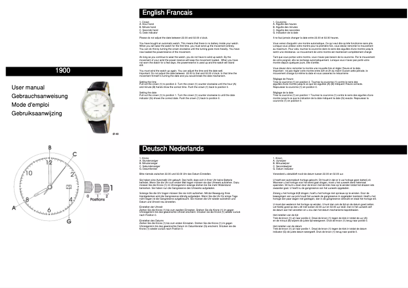 Imagen de la primera página del manual del dispositivo Taylor 1900