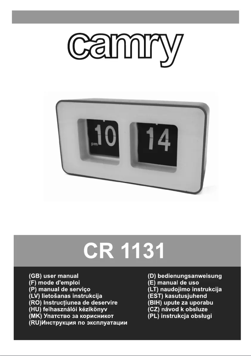 Página 1 del manual Manual de usuario Camry CR 1131