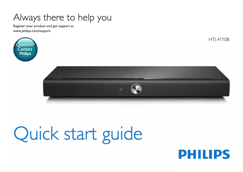Página 1 del manual Guía de inicio rápido Philips HTL4110B