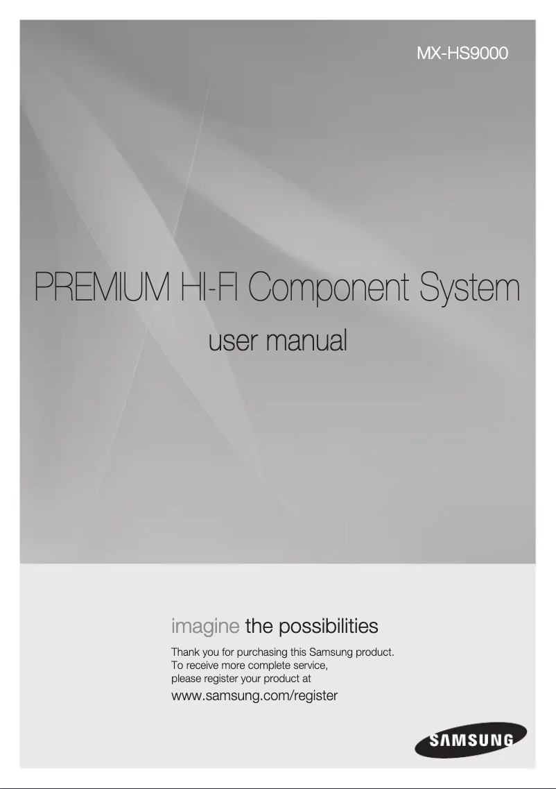 Imagen de la primera página del manual del dispositivo MX-HS9000