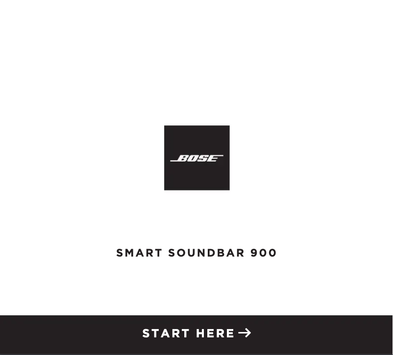 Página nº 1 - Guía de inicio rápido Bose Smart Soundbar 900