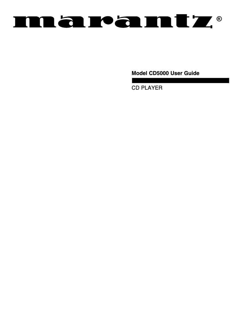 Imagen de la primera página del manual del dispositivo CD5000