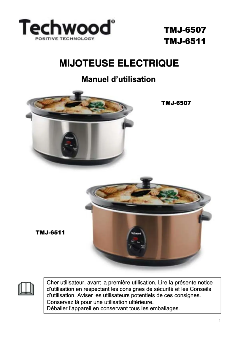 Página 1 del manual Manual de usuario Techwood TMJ-6507