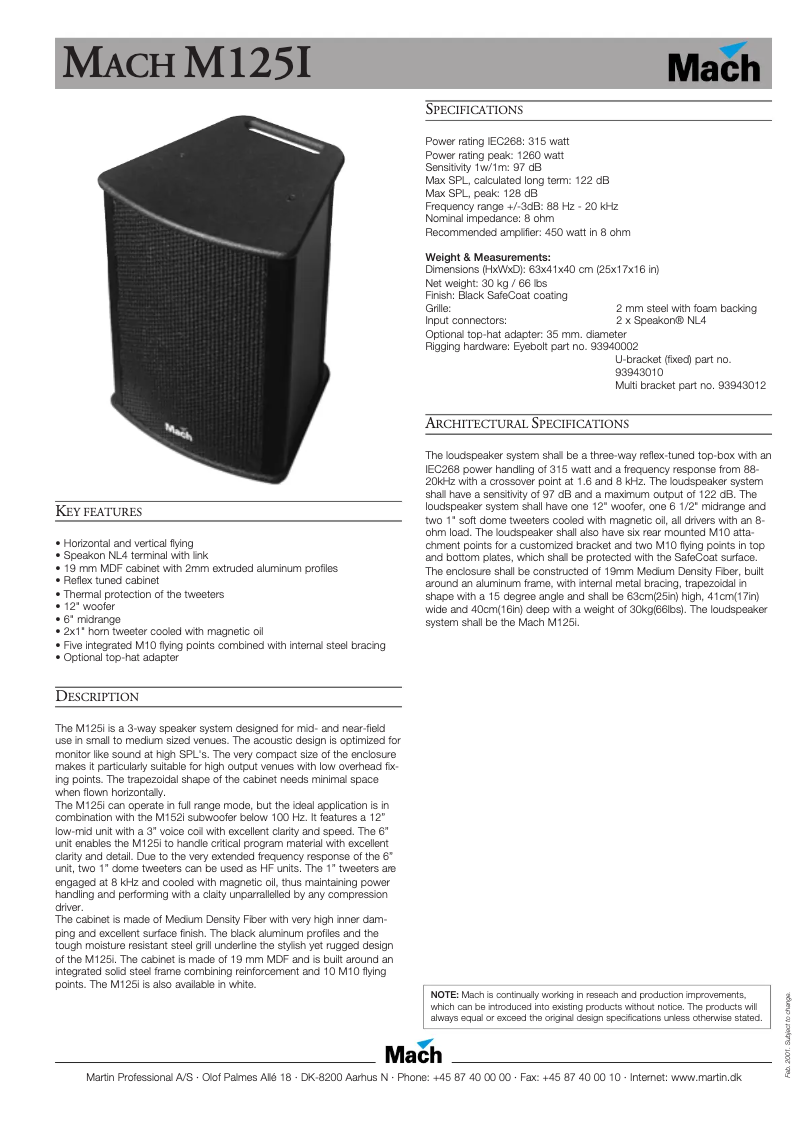 Imagen de la primera página del manual del dispositivo M125i