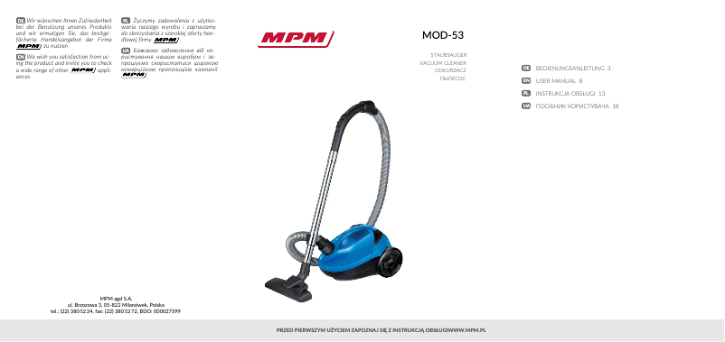 Imagen de la primera página del manual del dispositivo MOD-53