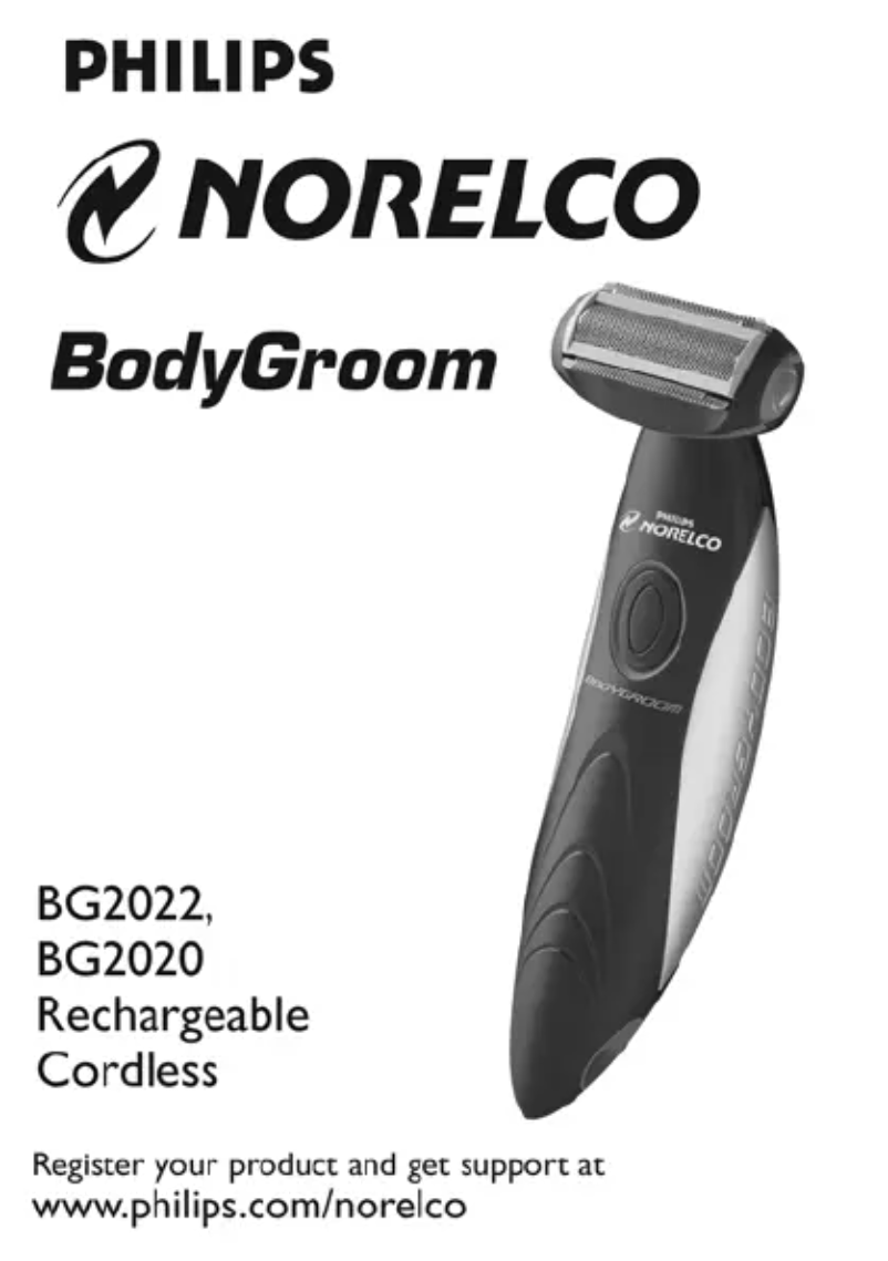 Imagen de la primera página del manual del dispositivo Norelco BG2022