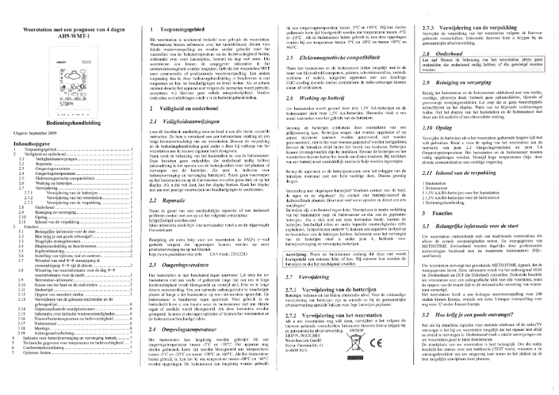 Página nº 1 - Manual de usuario Ascot AH9 WMT 1