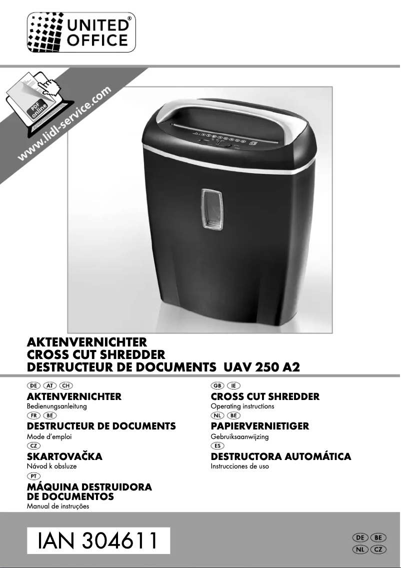 Imagen de la primera página del manual del dispositivo UAV 250 A2