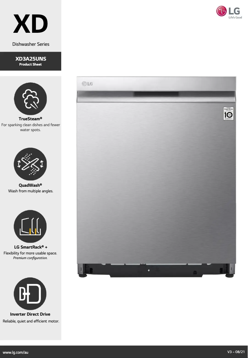 Página nº 1 - Ficha técnica LG XD3A25UNS