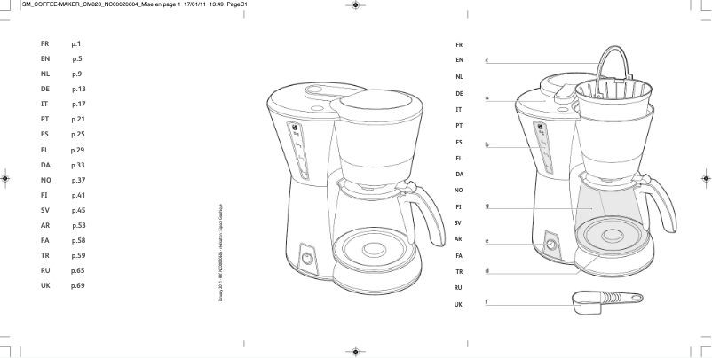 Imagen de la primera página del manual del dispositivo CG 2119