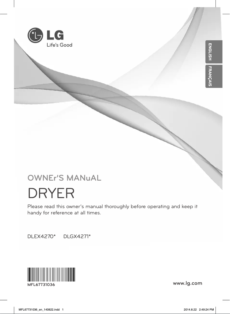 Página 1 del manual Manual de usuario LG DLEX4270V