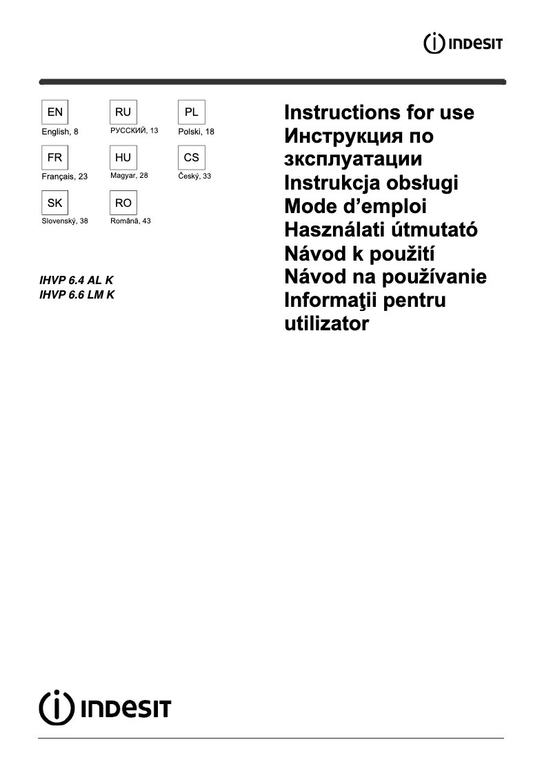 Imagen de la primera página del manual del dispositivo IHVP 6.4 AL K